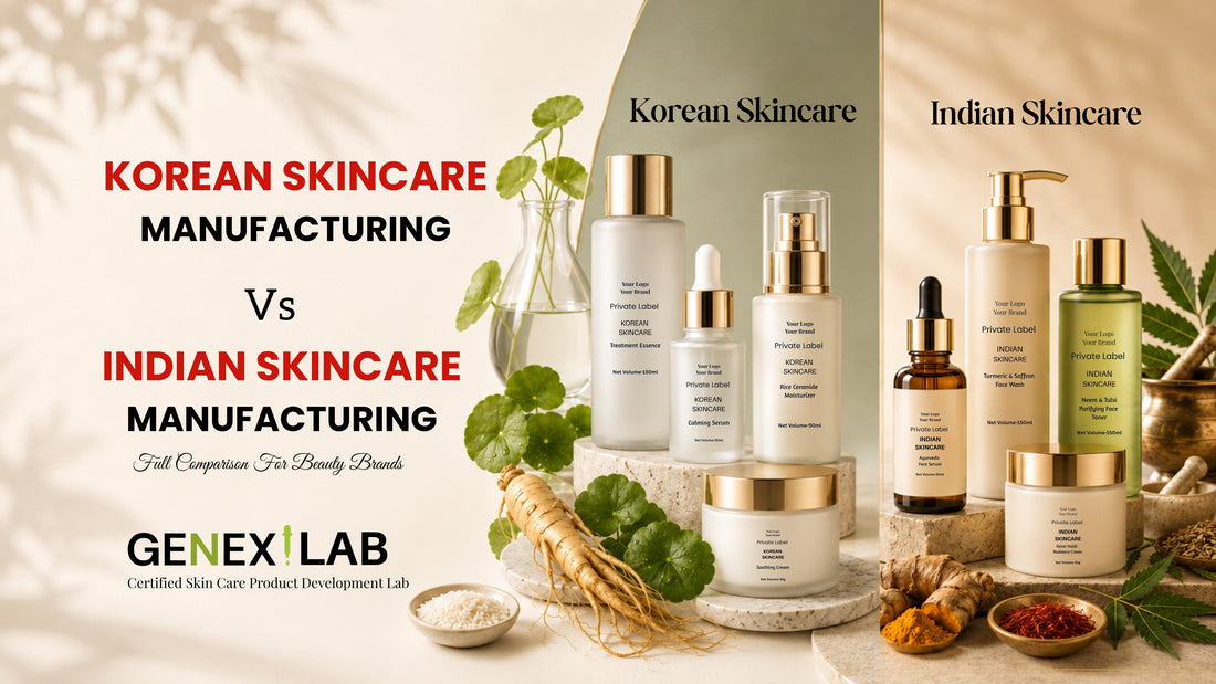 Korean Skincare Manufacturing vs Indian Manufacturing: Full Comparison for Beauty Brands